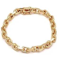 BNH Anker facet armbånd i 14 karat guld 18,5 cm x 6,0 mm