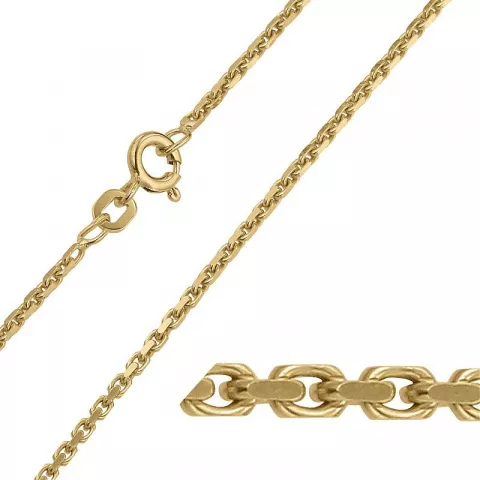 Enkel BNH Anker facet halskæde i 14 karat guld 55 cm x 1,6 mm