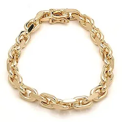 BNH Anker facet armbånd i 14 karat guld 18,5 cm x 7,0 mm