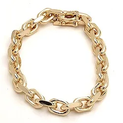 BNH Anker facet armbånd i 14 karat guld 18,5 cm x 7,5 mm