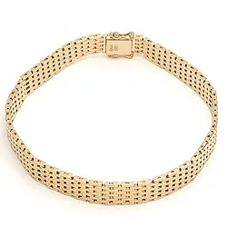 BNH murstenarmbånd i 14 karat guld 18,5 cm x 9,0 mm