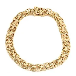 armbånd i 14 karat guld 18,5 cm x 6,5 mm