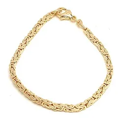 kongearmbånd i 14 karat guld 18,5 cm x 2,3 mm