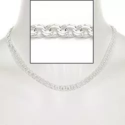 BNH bismarkkæde i sølv 60 cm x 6,5 mm