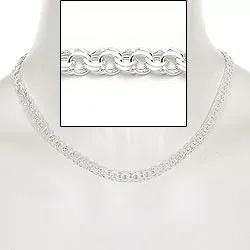 BNH bismarkkæde i sølv 40 cm x 6,5 mm