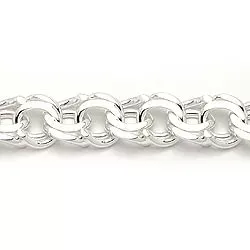 BNH bismarkkæde i sølv 38 cm x 6,5 mm