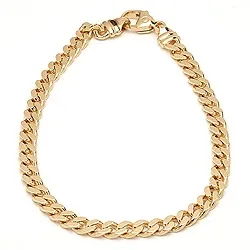 BNH panserarmbånd i 8 karat guld 21 cm x 4,7 mm