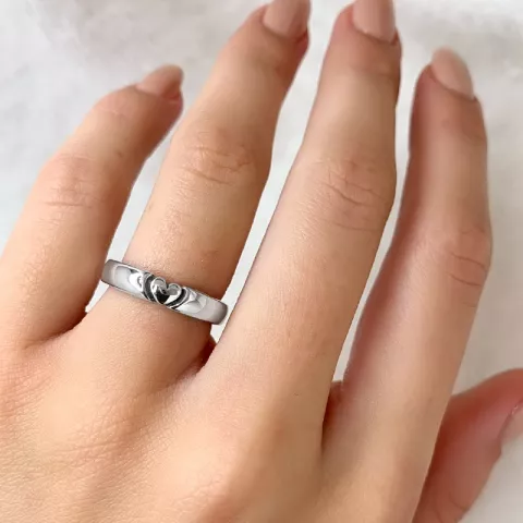 Hjerte ring i sølv