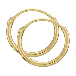 13 mm BNH creoler i 14 karat guld