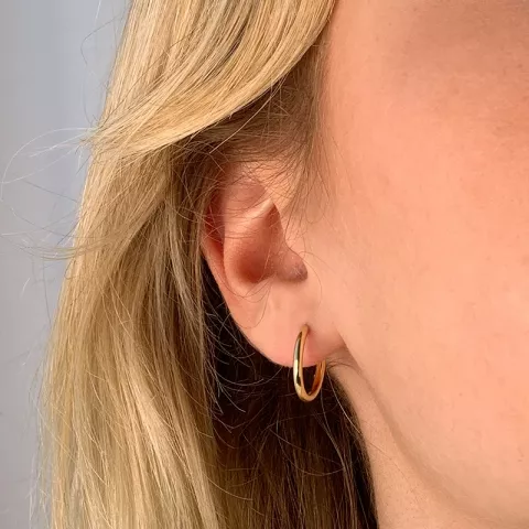 15 mm Creoler øreringe i 14 karat guld