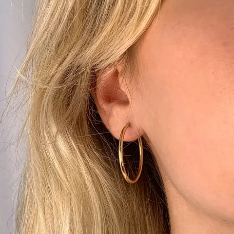 30 mm BNH øreringe i 8 karat guld