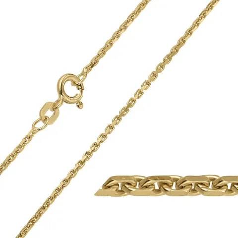 BNH Anker facet halskæde i 8 karat guld 70 cm x 1,3 mm