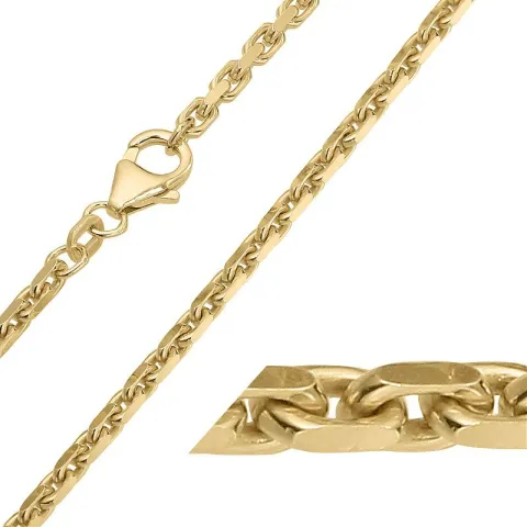 BNH Anker facet halskæde i 8 karat guld 70 cm x 2,5 mm