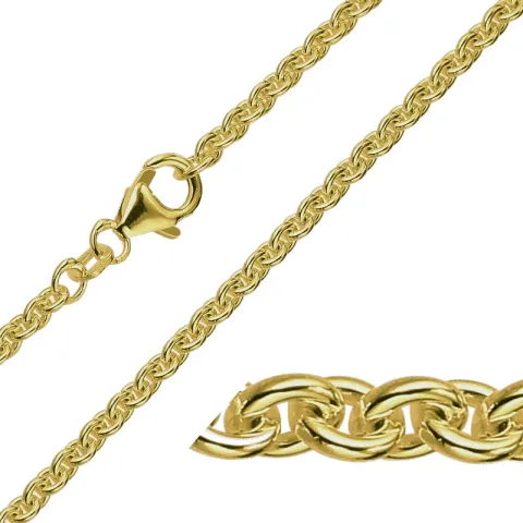 BNH anker rund armbånd i 14 karat guld 17 cm x 2,3 mm