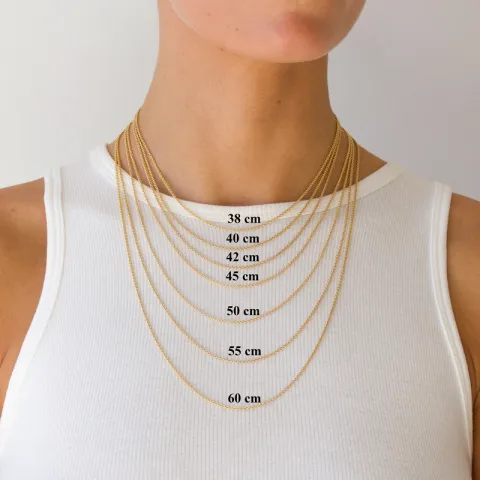 BNH anker rund halskæde i 14 karat guld 45 cm x 2,3 mm