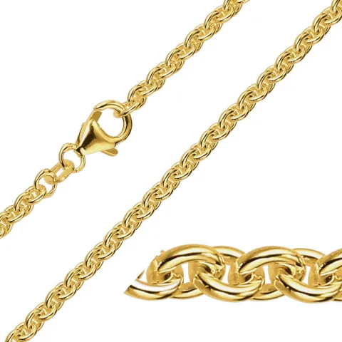 BNH anker rund armbånd i 8 karat guld 21 cm x 2,7 mm