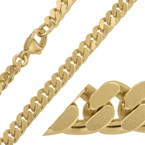 BNH panserkæde i 14 karat guld 50 cm x 4,7 mm