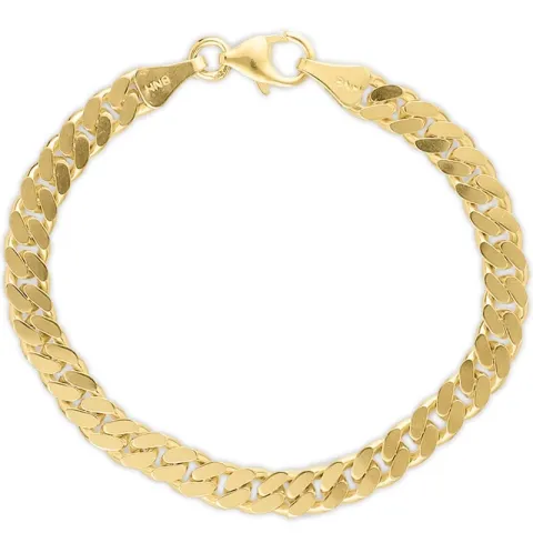 BNH panserarmbånd i 14 karat guld 18,5 cm x 7,8 mm