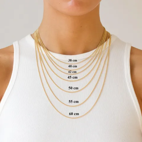 BNH panserkæde i 8 karat guld 45 cm x 5,3 mm