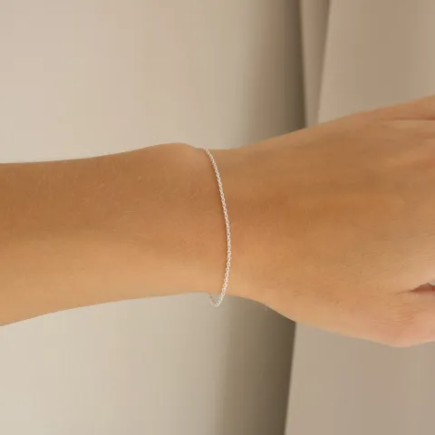 BNH Anker facet armbånd i sølv 17 cm x 1,3 mm