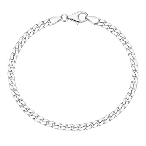 BNH panserarmbånd i sølv 18,5 cm x 4,0 mm