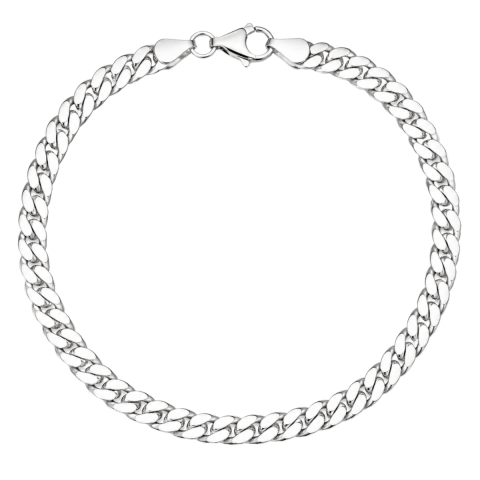BNH panserarmbånd i sølv 21 cm x 5,4 mm