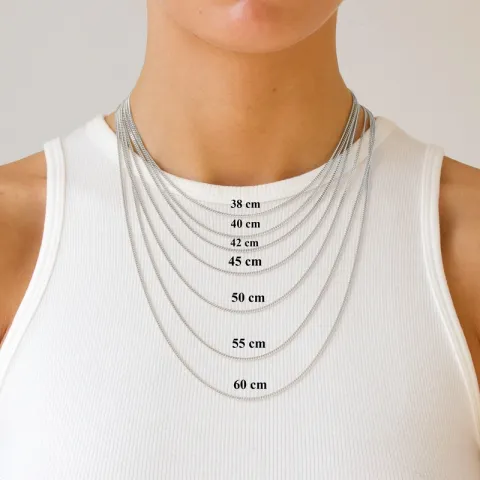 BNH panserkæde i sølv 40 cm x 9,0 mm