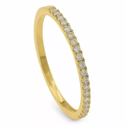 smal diamant guldring i 14 karat guld 0,16 ct