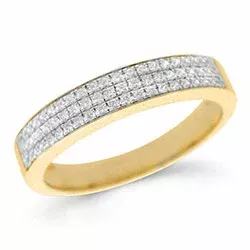 diamant guld ring i 14 karat guld 0,18 ct