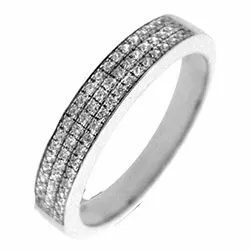 Diamant hvidguldsring i 14 karat hvidguld 0,18 ct