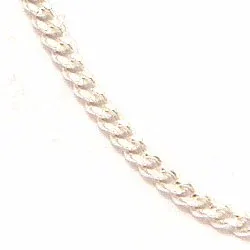 Elegant kort panserhalskæde i sølv 38 cm x 1,2 mm