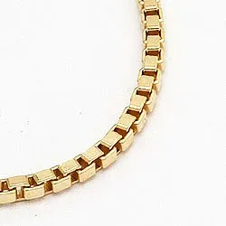 Kort veneziahalskæde i forgyldt sølv 38 cm x 1,2 mm