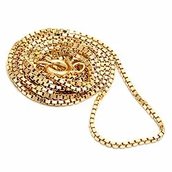 Veneziahalskæde i forgyldt sølv 60 cm x 1,2 mm