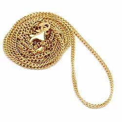 lang panserhalskæde i forgyldt sølv 70 cm x 1,4 mm