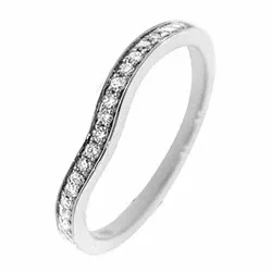 diamant ring i 14 karat hvidguld 0,14 ct