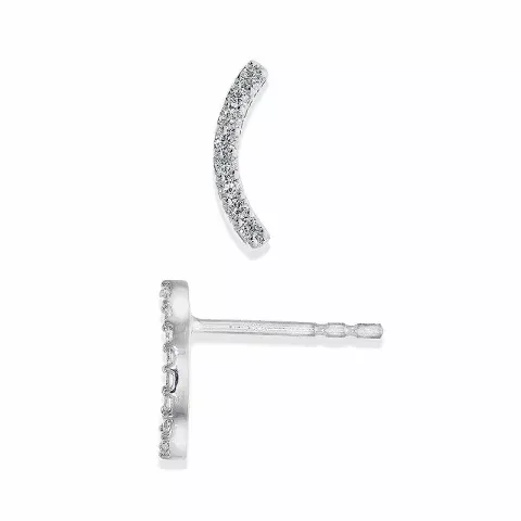 diamant ørestikker i 14 karat hvidguld med diamant 