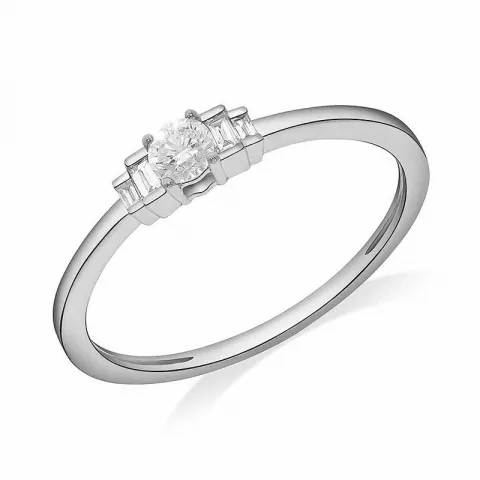 diamant hvidgulds ring i 14 karat hvidguld 0,15 ct 0,06 ct