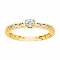 diamant ring i 14 karat guld 0,30 ct