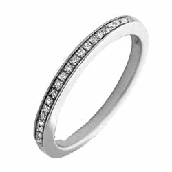 Smal diamant ring i 14 karat hvidguld 0,09 ct