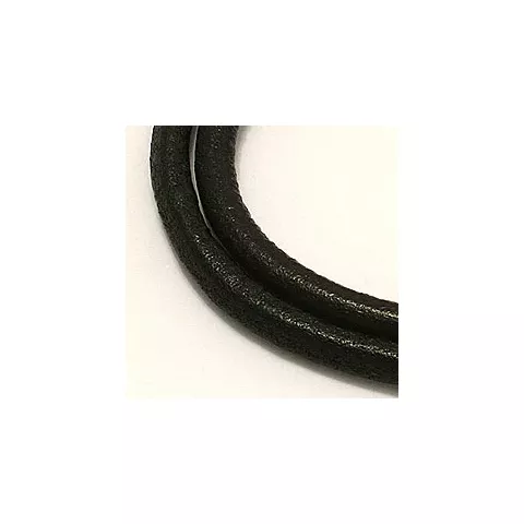 læder CARI armbånd i sort læder med stål lås  x 4,0 mm