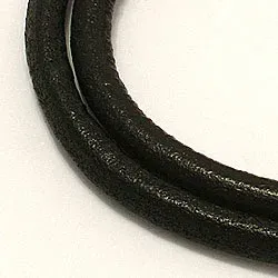 læder CARI armbånd i sort læder med stål lås x 4,0 mm