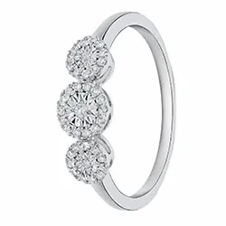 rund diamant hvidgulds ring i 14 karat hvidguld 0,15 ct