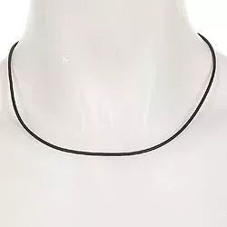 Halskæde i sort gummi  x 2,0 mm