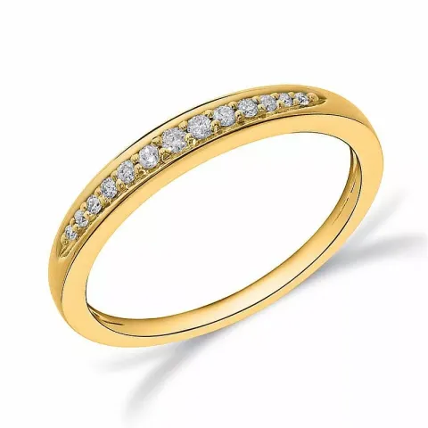 smal diamant guld ring i 14 karat guld 0,09 ct