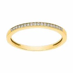 smal diamant guld ring i 14 karat guld 0,07 ct