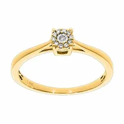 diamant guld ring i 14 karat guld 0,05 ct