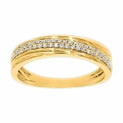 diamantring i 14 karat guld 0,20 ct