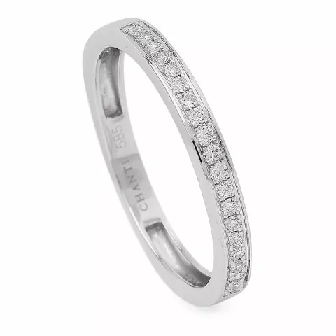 diamantring i 14 karat hvidguld 0,13 ct