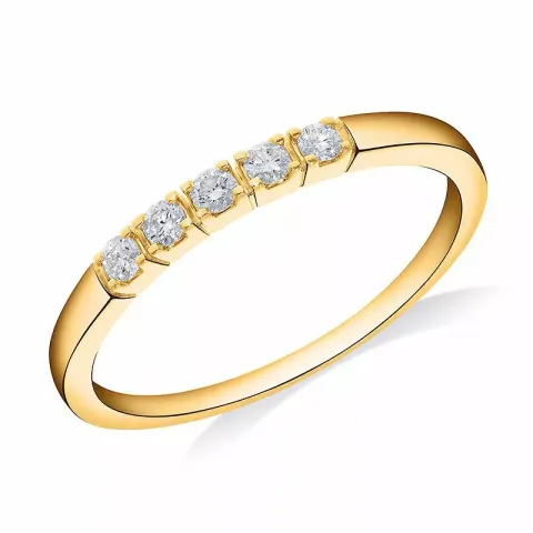 Hvid diamant alliancering i 14 karat guld 0,15 ct