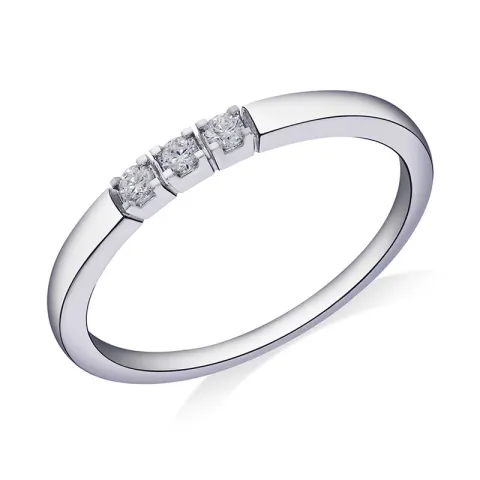 Kollektionsprøve diamant hvidgulds alliancering i 14 karat hvidguld 0,09 ct